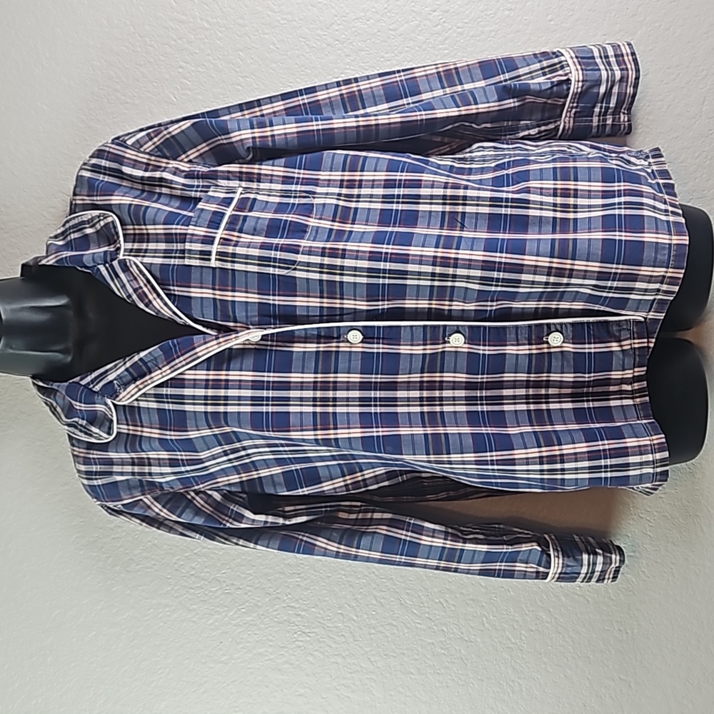 J. Crew | Women's Navy Plaid Cotton 2 Piece Loungewear Pajama Set Sz S